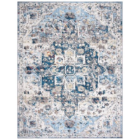 Safavieh 5 ft. 1 in. x 7 ft. 6 in. Bristol Contemporary Rectangle Area Rug Cream & Blue BTL365A-5